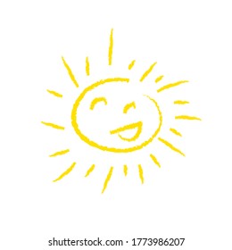 Sun vector isolated on white background