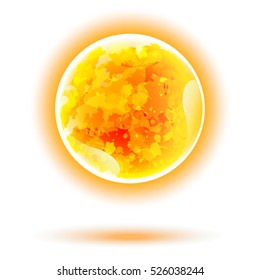 Sun vector isolated. Solar energy