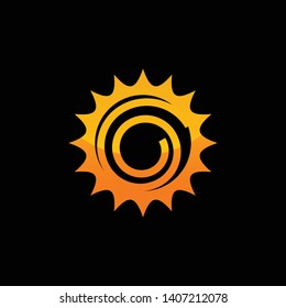 Sun Vector isolated summer icon design. Vector yellow sun symbol