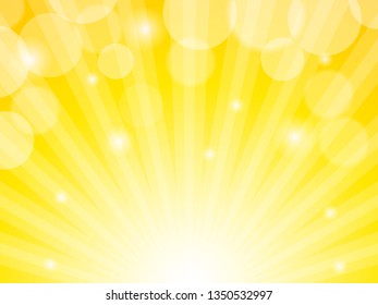 sun vector with lens flare yellow abstract background