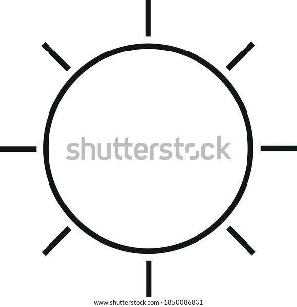 Sun Vector Line Art Illustration Stock Vector (Royalty Free) 1850086831 ...