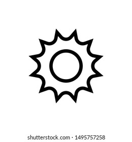 Sun Vector Line Icon. Editable stroke