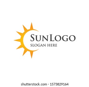 sun vector logo concept icon design template