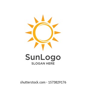 sun vector logo concept icon design template