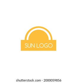 sun vector logo concept icon design template