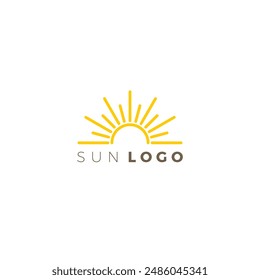 Sun Vektorgrafik Logo Design. Horizon Logo