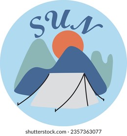 Diseño del logotipo de Sun Vector para camiseta