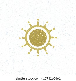 Sun. Sun vector logo. Sun hand drawn vintage style vector illustration. Part of set. 