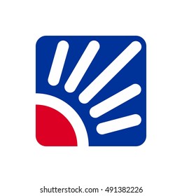 sun vector logo and icon.