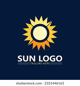 Sun Vector and sun logo illustration Icon Logo Template design