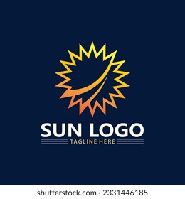 Ilustración del logotipo de Sun Vector y sun Icono Diseño de plantilla