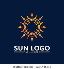Ilustración del logotipo de Sun Vector y sun Icono Diseño de plantilla