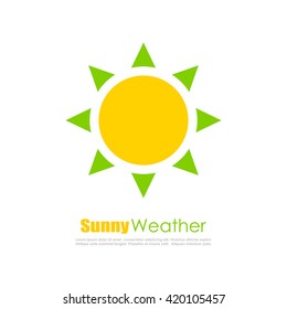 Sun vector logo isolated on white background