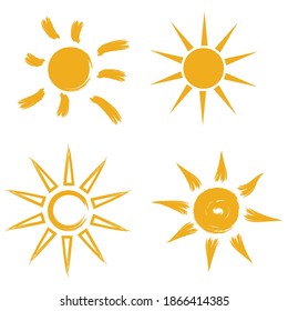 Sun vector logo set. this design is 300 dpi high resolution vector logo design.