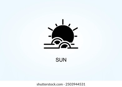 Ilustración De Vector De Sol O Símbolo De Logotipo