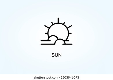 Sun Vector Or Logo Sign Symbol Illustration