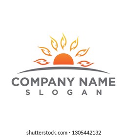 Sun Vector logo summer icon design. Sun burst star logo icon. Vector yellow sun symbol.