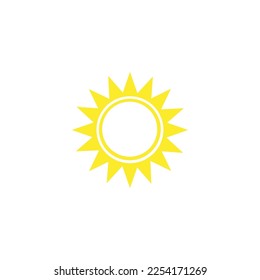 Sun Vector Minimalist Yellow Colour