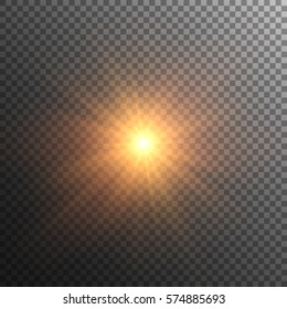 Sun Vector On Transparent Background. Sun Rays With Transparency.