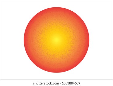 Sun vector on white background