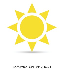 Sun vector on white background