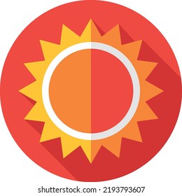 sun vector on white background. isolated Vector icon