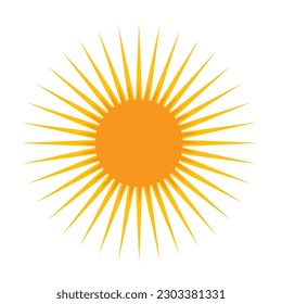 Sun vector on white isolated