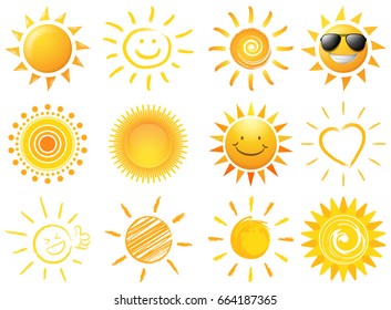 sun vector set