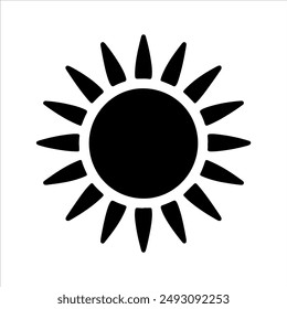 Sun vector silhouette on white background. Donkey icon sign illustration design.