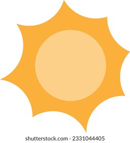 Icono de esbozo del vector Sun aislado en el fondo. Icono de Sol dibujado a mano. Icono de esbozo de Sun para infografía, sitio web o aplicación.