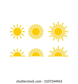 Sun vector stock isolated illustration