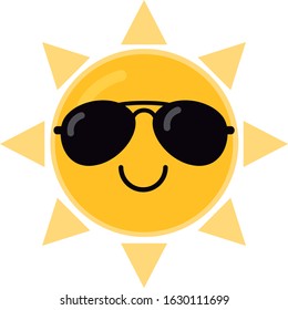 Sun Vector With Sunglasses Ready To Be Icon Or Animated