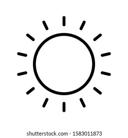 sun vector thin line  icon 