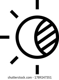 sun vector thin line icon