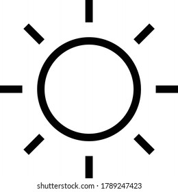 sun vector thin line icon