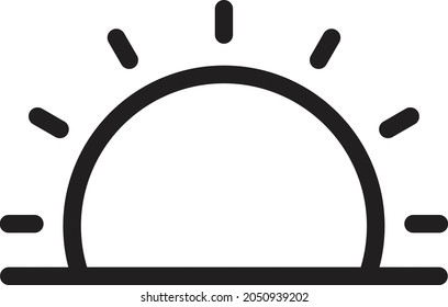 sun vector thin line  icon