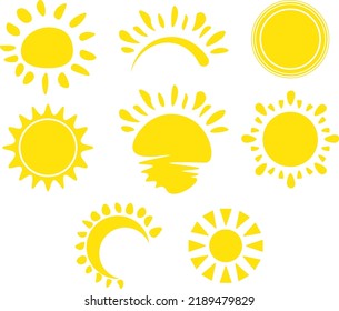 sun vectors graphic art design 2023