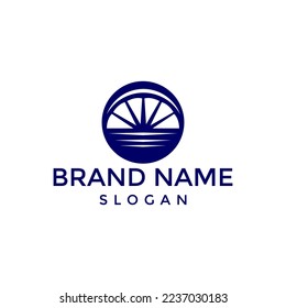 sun view logo design vector template