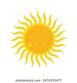 Sun in vintage style vector illustration
