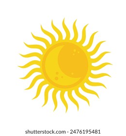 Sun in vintage style vector illustration