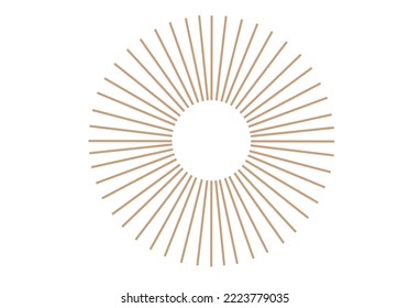 sun vintage vector design hand drawn