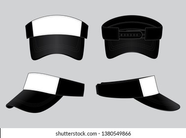 black and white visor