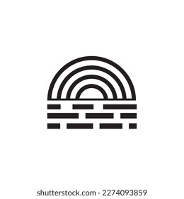 sun wall logo icon illustration