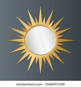 Sun wall mirror design. Sunburst Elegance in Midnight Tones