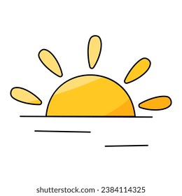Sonnenwärme glänzende Sommerwolken-Symbol