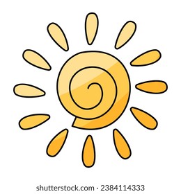 Sonnenstrahlen im Sommer Symbol