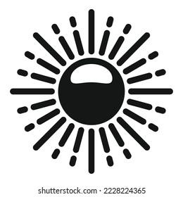 Sun warming icon simple vector. Global climate. Planet energy