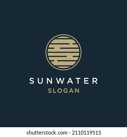 Symbol für Sonne und Wasser Vektorgrafik
