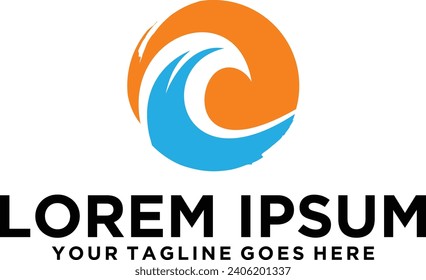 Sun and Wave logo design