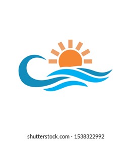 sun wave logo design inspiration
